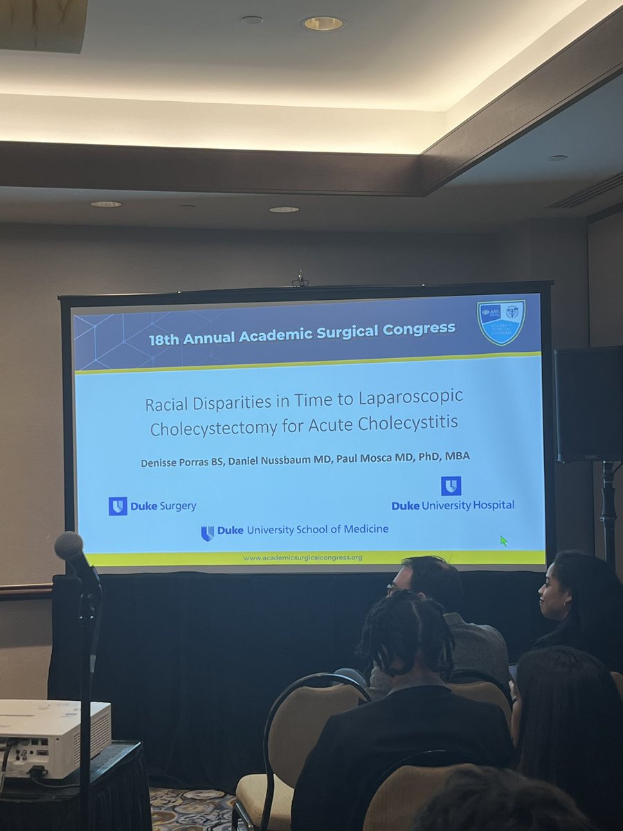 Duke Trauma (@duketrauma) on Twitter photo Denisse Poras Fimbres presenting on “Racial Disparities in Time to Cholecystectomy.” #ACS2023 #DukeStrong <a href="/DukeSurgRes/">Duke General Surgery Residency</a> <a href="/DukeSurgery/">Duke Surgery</a> Denisse Poras Fimbres presenting on “Racial Disparities in Time to Cholecystectomy.” #ACS2023 #DukeStrong <a href="/DukeSurgRes/">Duke General Surgery Residency</a> <a href="/DukeSurgery/">Duke Surgery</a>