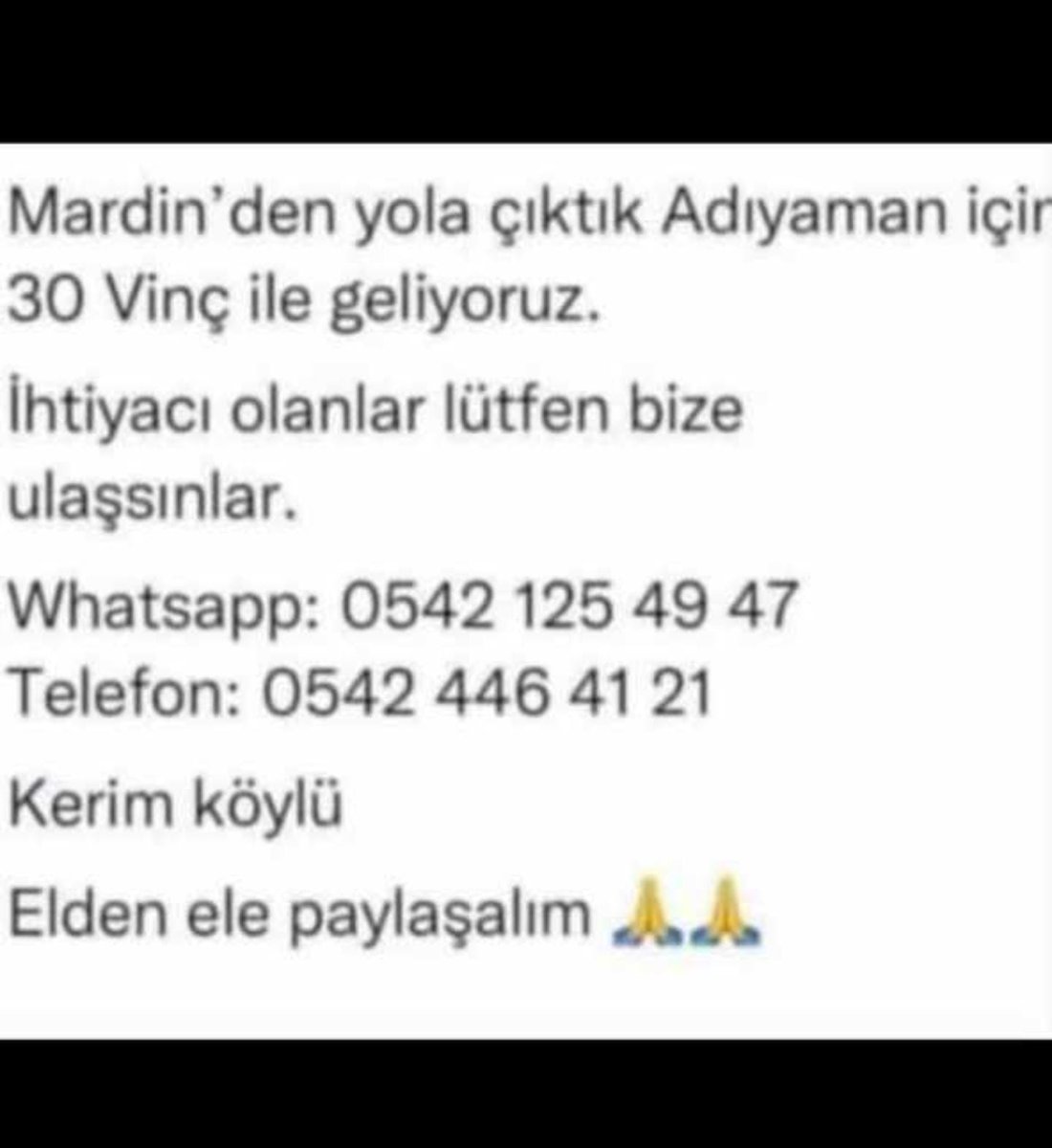 sit_cim's tweet photo. @PincTivi @AFADAdiyaman @BabalaTv @AFADBaskanlik https://t.co/Az4JXqpuFo