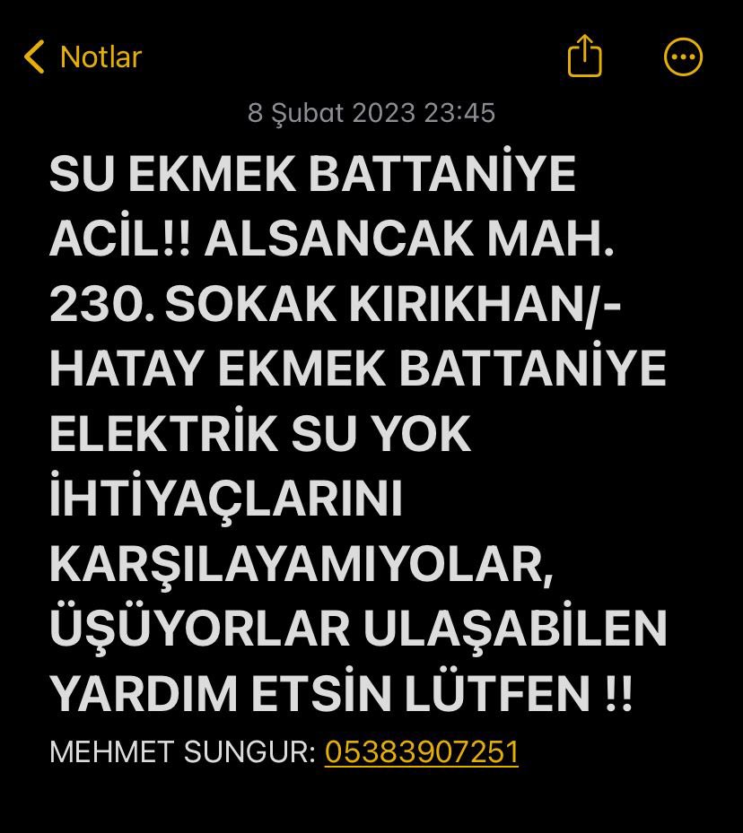 ACİL YARDIMMM ‼️‼️‼️ <a href="/haluklevent/">Haluk Levent ( Ahbap Ekibi )</a> <a href="/gutitoli/">Tolunay Ören</a> <a href="/OguzhanUgur/">Oğuzhan Uğur</a>
