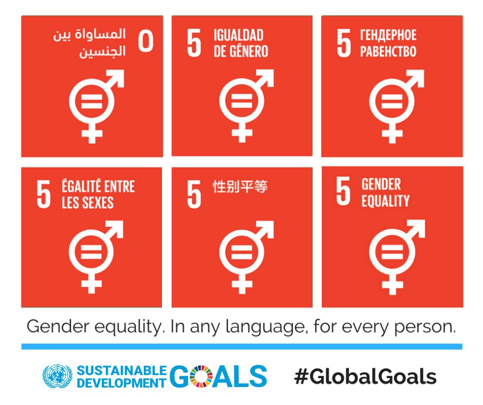 UN's tweet image. Women &amp;amp; girls represent half of the world’s population, yet, no country has achieved gender equality.

Advancing women's empowerment is critical to achieving the #GlobalGoals: un.org/sustainabledev…