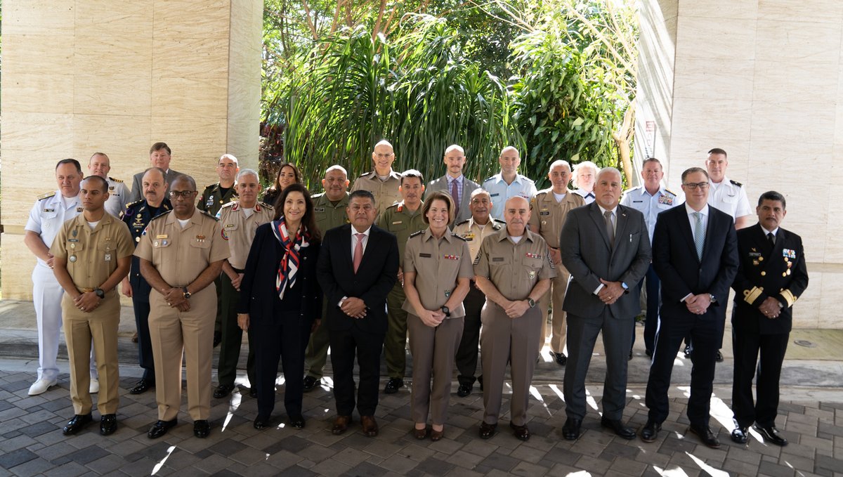 DeptofWar's tweet image. DASD Daniel Erikson addressed senior defense leaders at the Central America Security Conference #CENTSEC23 hosted by @Southcom and Costa Rica 🇺🇸 🇨🇷 to advance regional partnerships on cyber, environmental security, and human rights.