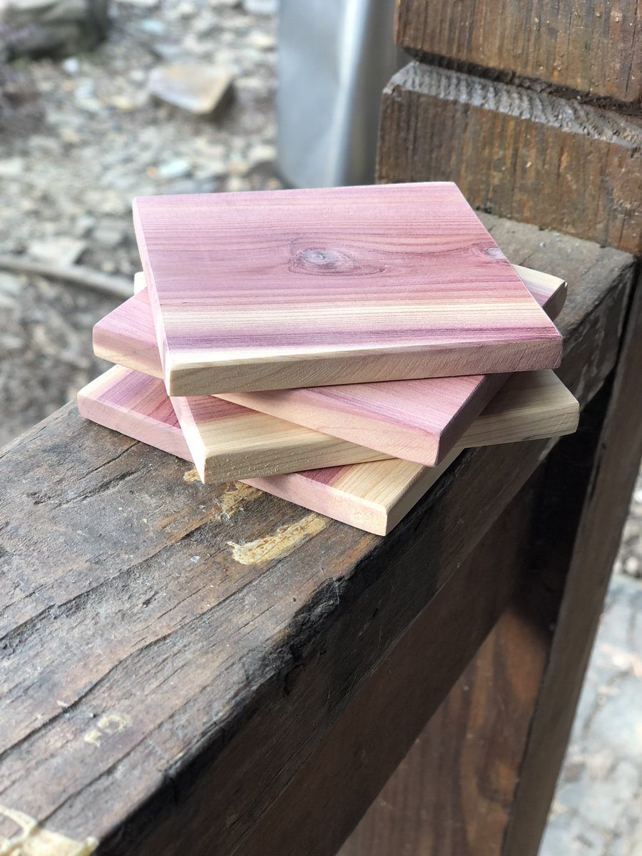 CodiakCreations's tweet photo. Working with one of my favorites and a Codiak Woodworking staple - Red Cedar. This coaster set is coming along nicely 💗 Stay tuned to see the finished product! #codiakwoodworking #handmadegifts #coasterset https://t.co/WODsaEHCnI