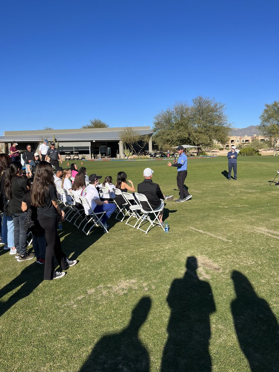 Pumped to have finished our <a href="/TesoriFamilyFdt/">Tesori Family Fdtn</a> 36th All-Star kids clinic yesterday <a href="/WMPhoenixOpen/">WM Phoenix Open</a> Thank you to <a href="/webbsimpson1/">Webb Simpson</a> &amp; <a href="/AmyGolfsNDances/">Amy Bockerstette</a> for joining me. Also, loved my Happy Birthday song from Amy!