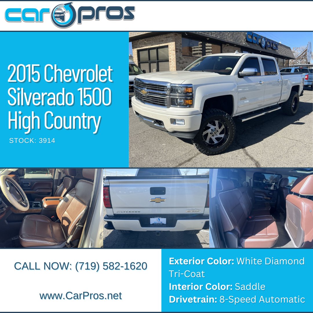 CarProsCo's tweet photo. This epic 2015 Chevrolet Silverado 1500 High Country is equipped with some great features, including an awesome sunroof!😍 Stock: 3914

https://t.co/eTShR1KjUB

#cardealer #cardealership #usedcars #usedtrucks #usedvehicles #preowned #trucksforsale #trucksales https://t.co/aonIf9ZiUR