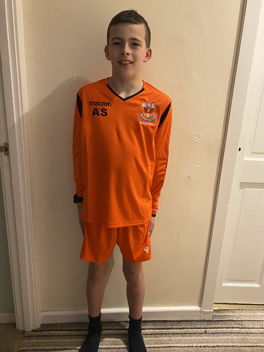 Very happy boy tonight with his @Penybontacademy kit. Start of a journey, wonder how emotional and mentally challenging it will be #footballislife @gwaunmeisgyn
