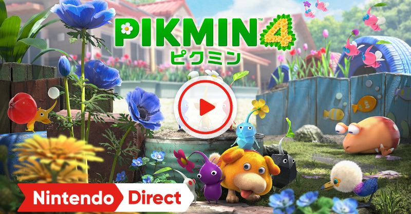 Nintendo's tweet photo. ピクミンと、新たな相棒と、未知の惑星を冒険。『ピクミン４』は7月21日（金）に発売決定。
このダイレクト終了後、ニンテンドーeショップで予約開始。
#ピクミン４
#NintendoDirectJP