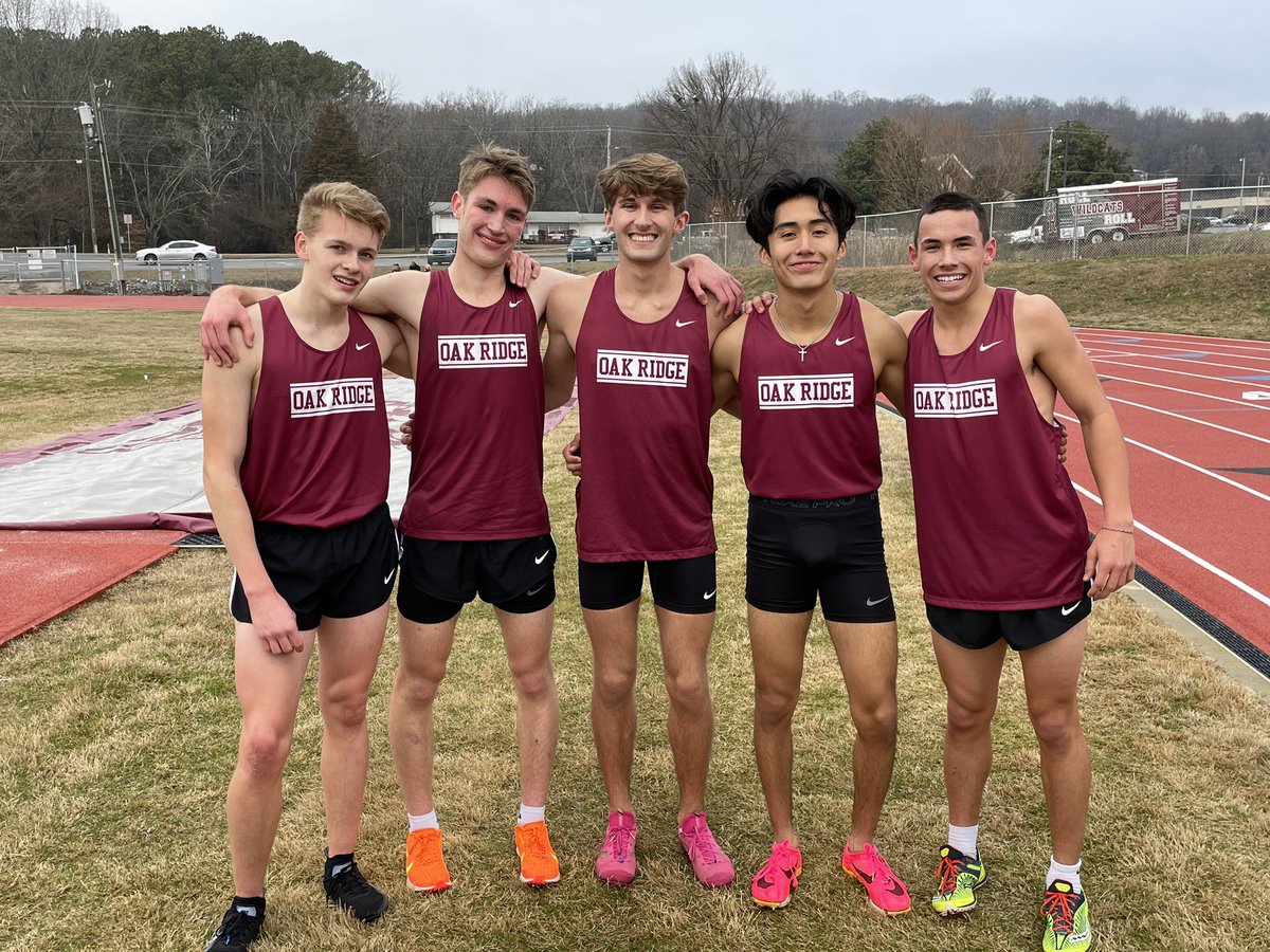 At the OR Polar Relays at the new Ben Martin Track, Mason, Jack, Eddie, Manny,  and Dallas qualified for Nike Indoor Nationals by running 8:20.27 for the 4x800. 💥