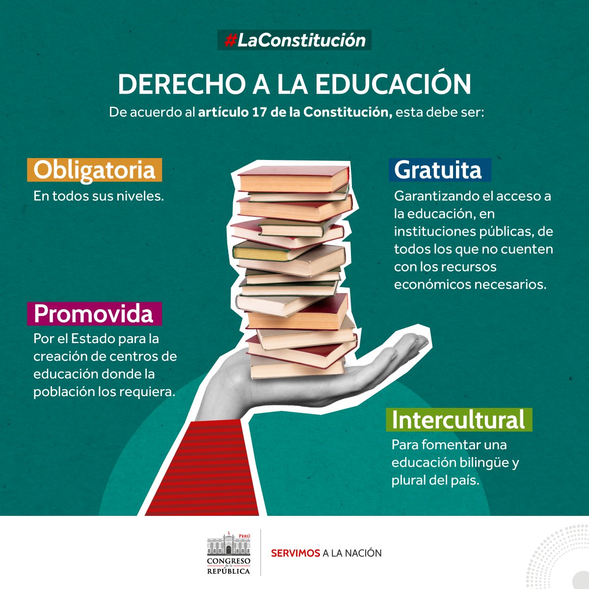 LaConstitución garantiza el derecho a la educación para toda la ...