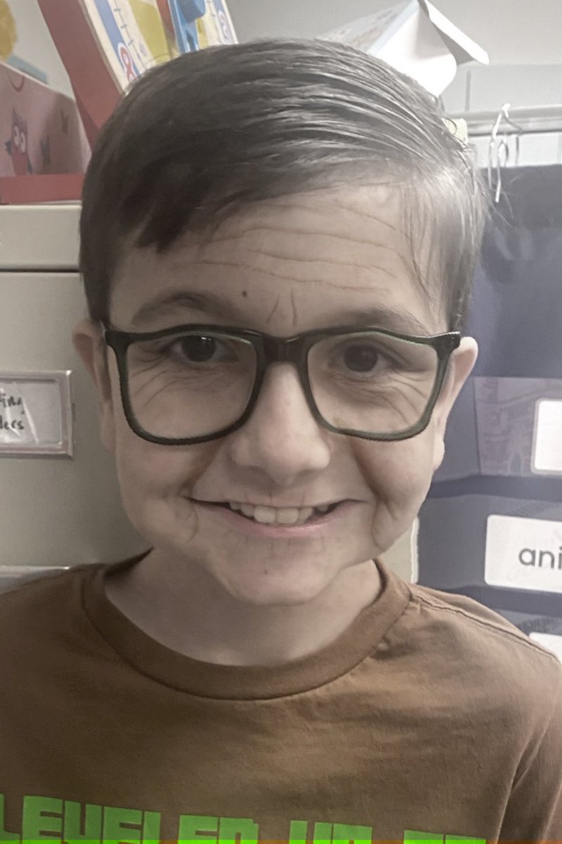 OURSTARS_WLES's tweet photo. We enjoyed celebrating being 100 days smarter! Several of my students have clearly aged, must be from all of our fun 100th day of school activities we took part in! 🤣 @WillisLaneES #KISD100thDay https://t.co/0clkGw7R34