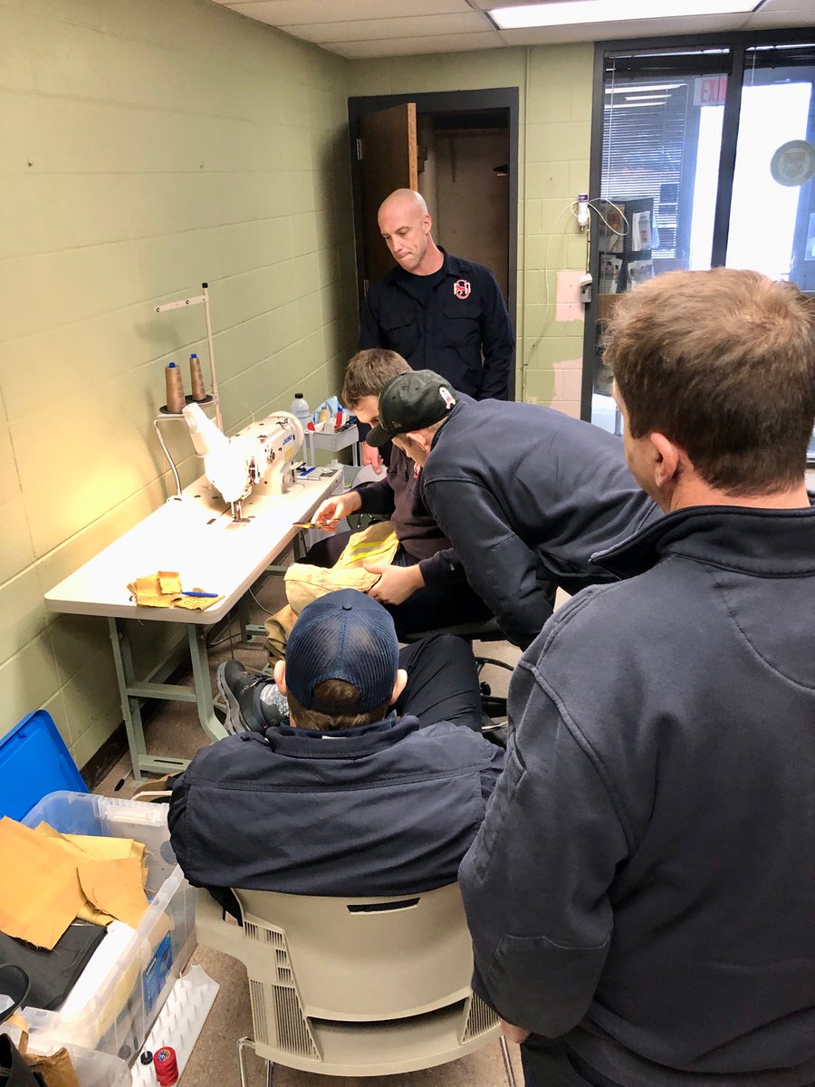 A sewing lesson might not be what you'd expect to see when walking into a Shawnee Fire Station, but that's exactly what was happening today!

@KCStar  did a cool article on it here --  https://t.co/CpaUQZus0v 

So did @fox4kc  -- https://t.co/VYKw6ABF5O https://t.co/f7YXIQjSzT