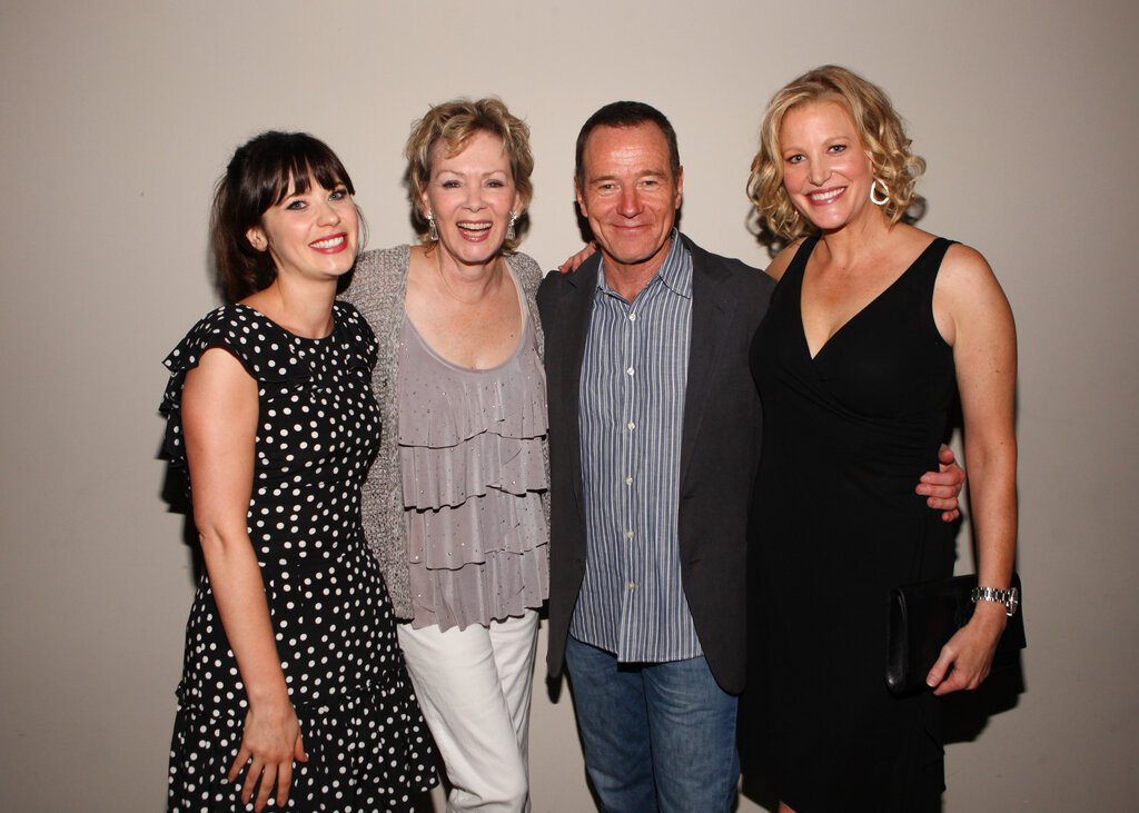 DailyJeanSmart's tweet image. Jean Smart, Zooey Deschanel, Bryan Cranston, and Anna Gunn attend the Academy of Television Arts &amp;amp; Sciences Performers Reception (2012).
