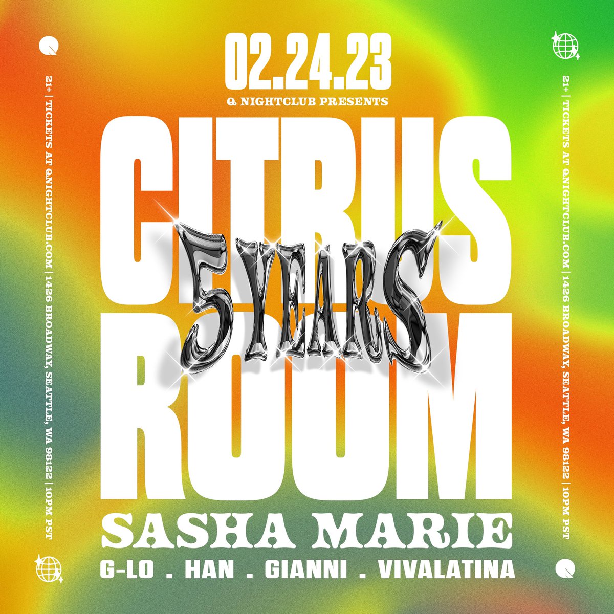 February is a <a href="/citrusroom/">Citrus Room</a> filled month! 
LA 2/12 - Citrus Room Super Bowl <a href="/LockandKeyLA/">Lock & Key</a> 
SEA 2/24 - Citrus Room 5 Year <a href="/qnightclub/">Q Nightclub</a> 
🍊🍊🍊🍊🍊🍊🍊🍊🍊