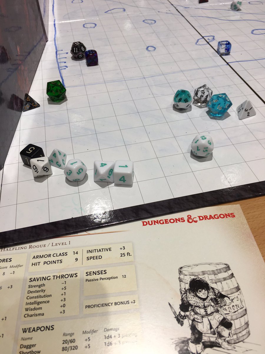 NaomiClarkPsy's tweet photo. Inspired by @girlswhodontdnd I went along to my first D&amp;D night tonight and had a great time! I just know I’m going to be getting sooo many dice sets now… 🤦‍♀️ 🎲 (also no spoilers please I’m only on episode 12!) #dungeonsanddragons #DnD https://t.co/xBB7RvZaoe