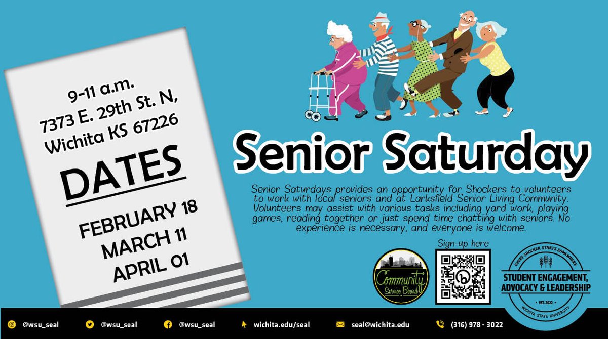 WSU_CSB's tweet photo. Looking for a volunteer opportunity? 

We would love for you to join us for Senior Saturday! Follow this link to register: https://t.co/BznpxIh1MB https://t.co/LSGOQeOxms