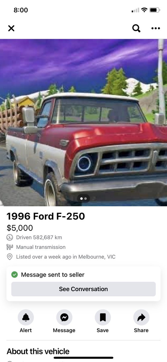 FitzyLeakz's tweet photo. bro trying to sell fortnite car in real life💀 https://t.co/JRyTSvJZ1j