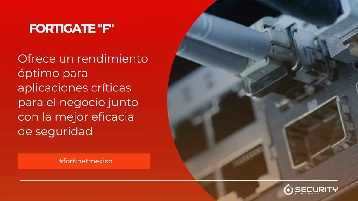 sec_firewall's tweet photo. ¡FortiGate F!💻
Protección amplia, integrada y automatizada contra amenazas emergentes y sofisticadas.

#firewall #FortiGate #Fortinet https://t.co/wOeCFF301t