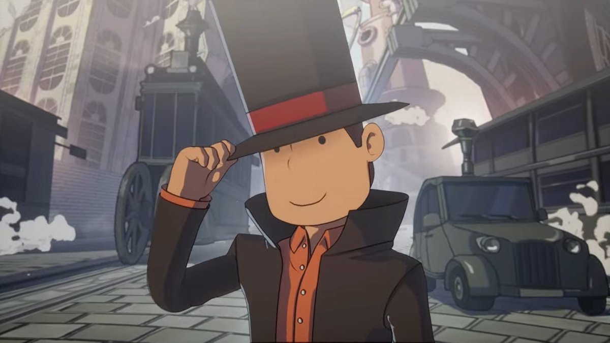 InkLink57's tweet image. Mis amigos y yo haciendo bromas de que anunciarían un nuevo profesor layton antes de ver el direct
El profesor layton aparece epicamente