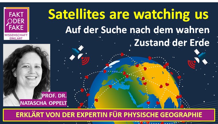 Einschalten, es geht um #RemoteSensing!
🕕 Donnerstag, 9.2, ab 18:30 Uhr
ℹ️ '🛰️#Satellites are watching us - auf der Suche nach dem wahren Zustand der #Erde 🌎' | Prof. Natascha Oppelt, #UniKiel AG Earth Observation & Modelling @kieluni

🔗 Alle Infos: faktoderfake.org