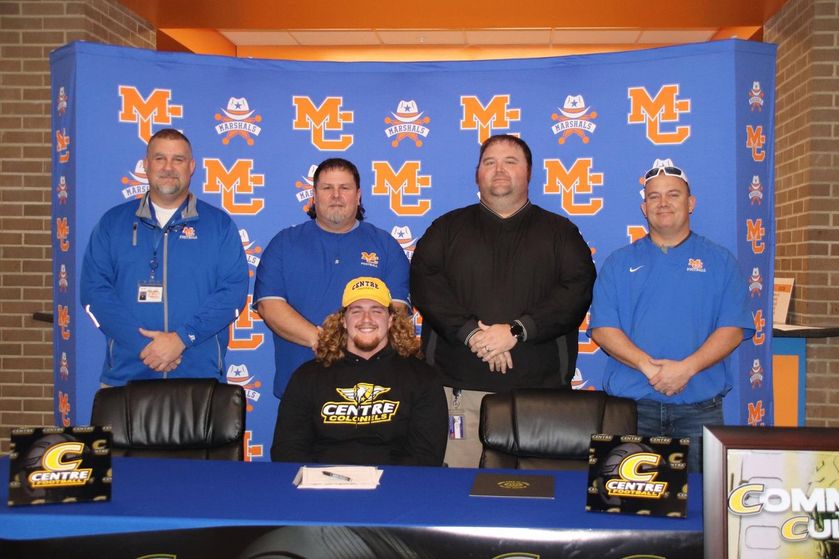 GaudyJoe's tweet photo. Had the best signing day today! Thank you to everyone who has supported me along this journey! #PEV @CentreFootball @CoachSimmons_CC @RobertCouch @CoachAndyFrye @CoachE_MCHS https://t.co/RwV4SCrpfA