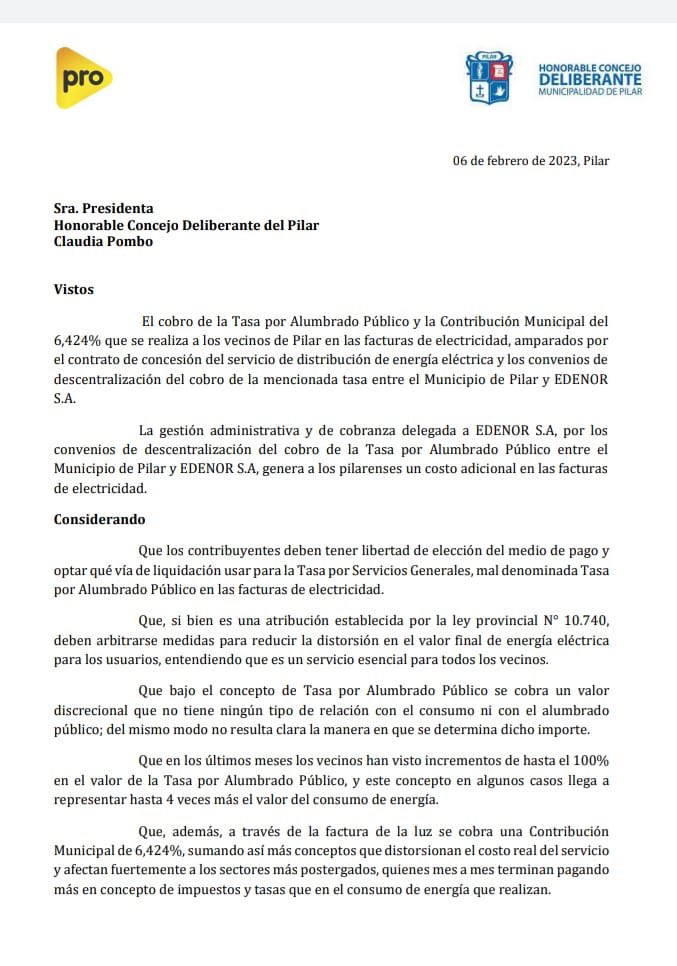 AdriCCaceres's tweet photo. Si sos de Pilar ¿Leíste tu boleta de luz?

Vinieron con un aumento enorme, pero no por el valor del costo energético sino por el incremento de la tasa municipal incluida dentro de la factura de Edenor.

Hay casos donde la tasa municipal excede al consumo eléctrico. 🧵(hilo) https://t.co/hECY3zEaQE