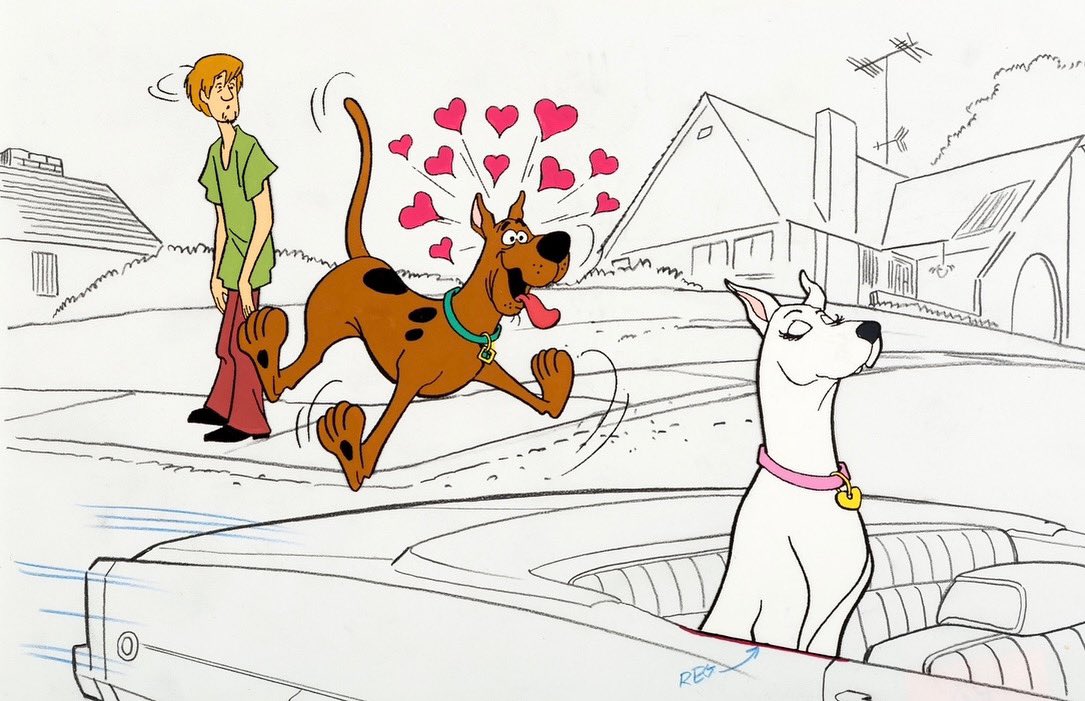 ScoobyandCam's tweet image. Scooby-Doo &amp;amp; Scooby-Dee Valentine’s Day Animation Cel💞

#ScoobyDoo #ScoobyDee #AnimationCel #HannaBarbera #Valentine #Love #Hearts  #ValentinesDay