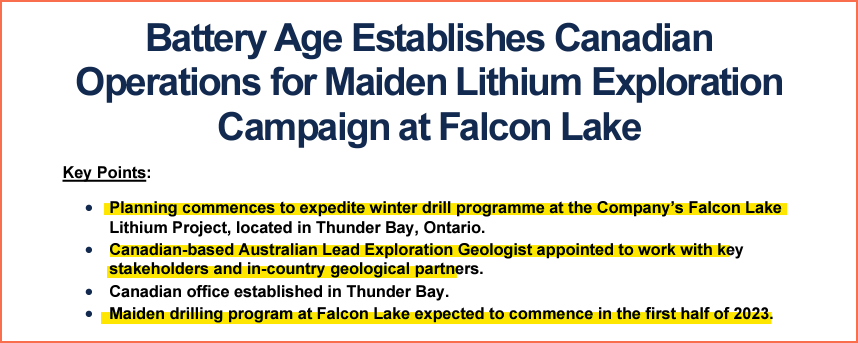 cucan1510's tweet photo. #BM8 Establishes Canadian Operations for Maiden Lithium Exploration Campaign at Falcon Lake 

Maiden drilling program at Falcon Lake expected to commence in the first half of 2023.

3 former $PLS and  1 from $PSC added to  the team🥳 https://t.co/p4nD0Zhm33