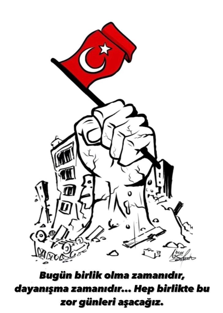 Bugün birlik olma zamanıdır, dayanışma zamanıdır... Hep birlikte bu zor günleri aşacağız.

#depremsondakika