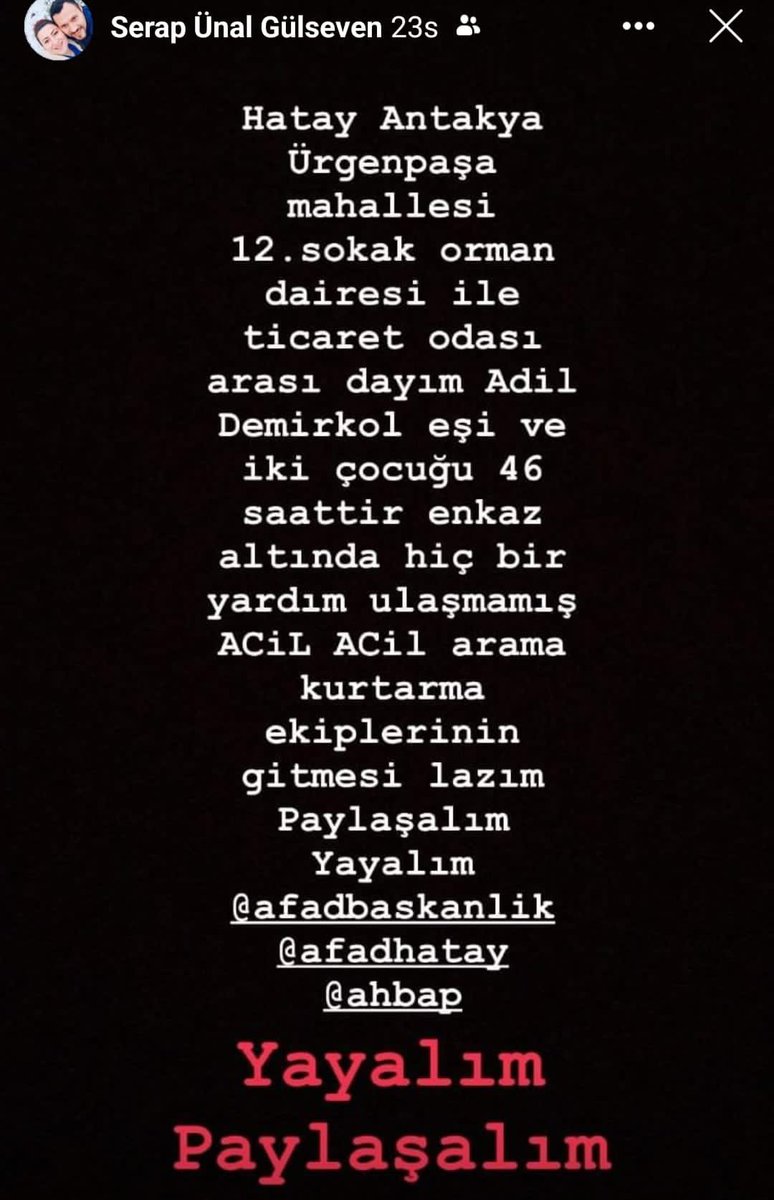alpturk020's tweet photo. ACİL  lütfen #acildeprem https://t.co/jcPcqi8zvX