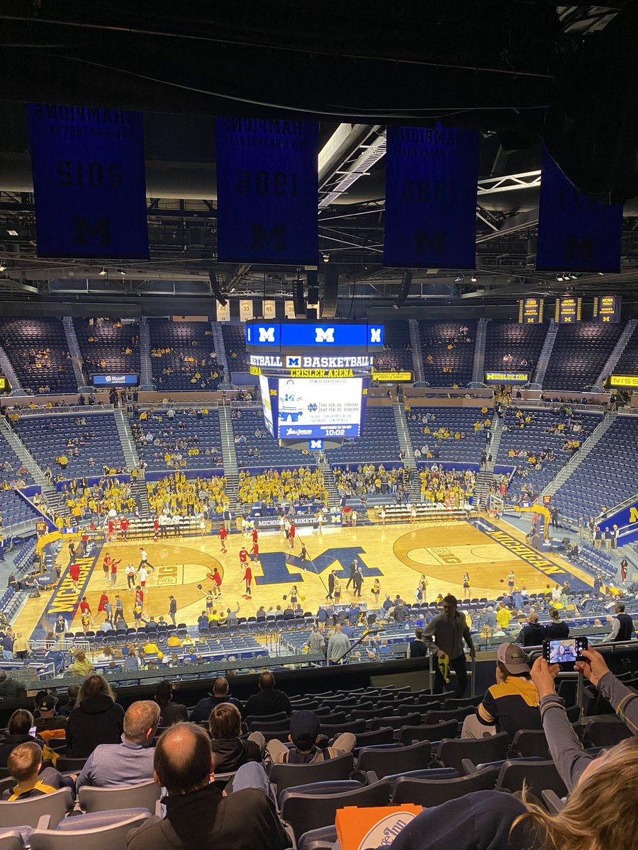 Enjoying a night in Crisler with dad