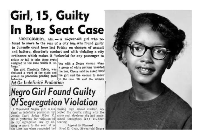 RobertMLars's tweet photo. While Rosa Parks' name may be synonymous with the Montgomery Bus Boycott, Claudette Colvin came first.
#28DaysOfBlack https://t.co/KYv9kiDOyg
