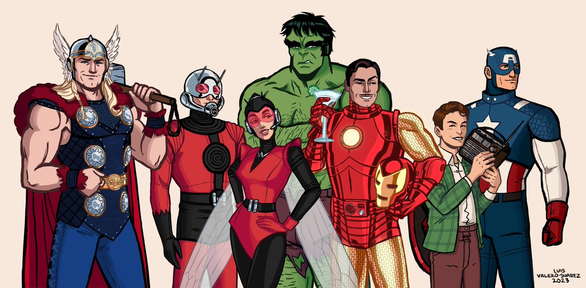 The Avengers - 1963

The finished line-up! I know Hulk left before Cap joined but whatevs.

#Marvelinthe60s #art #photoshop #Marvel #IronMan #CaptainAmerica #Thor #AntMan #TheWasp #Hulk #RickJones #Avengers