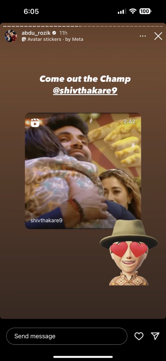 BBKaKhabri01's tweet photo. #AbduRozik on his instagram. 

“ Vote for my bro Shiv “ 👑 🏆 

#VoteForShivThakare 

#ShivThakare 
#BiggBoss16 https://t.co/HFo6XUXTJM