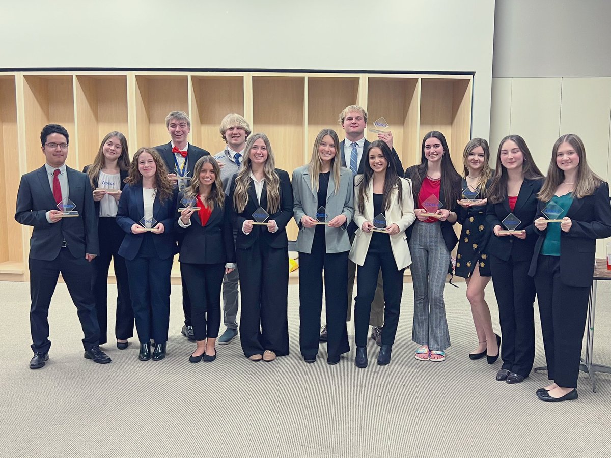 Congrats to these 12 students as they move on to DECA State!!! #takingcareofbusiness  @OHS_Tigers