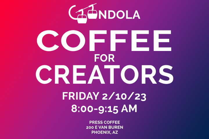 ongondola's tweet photo. In town for the Super Bowl? 🏈

Stop by and see us and we’ll buy you coffee. ☕️

Drop a 👋 if you’ll be in the area and tag fellow creators who should come say hi. https://t.co/51RkLOB1vG