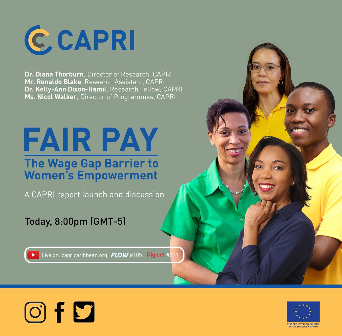 Get ready! 

Our launch of 'Fair Pay: The Wage Gap Barrier to Women's Empowerment' is happening in less than 2 hours! Join us for an in-depth look at the latest report on fair pay and join in on the discussion by submitting your questions via Slido! #FairPay #LaunchDay