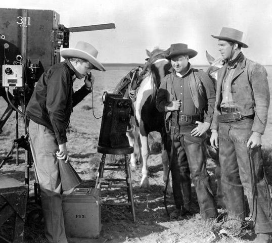 The Texas Rangers (1936) #BOTD #KingVidor on set with #JackOakie and #FredMacMurray