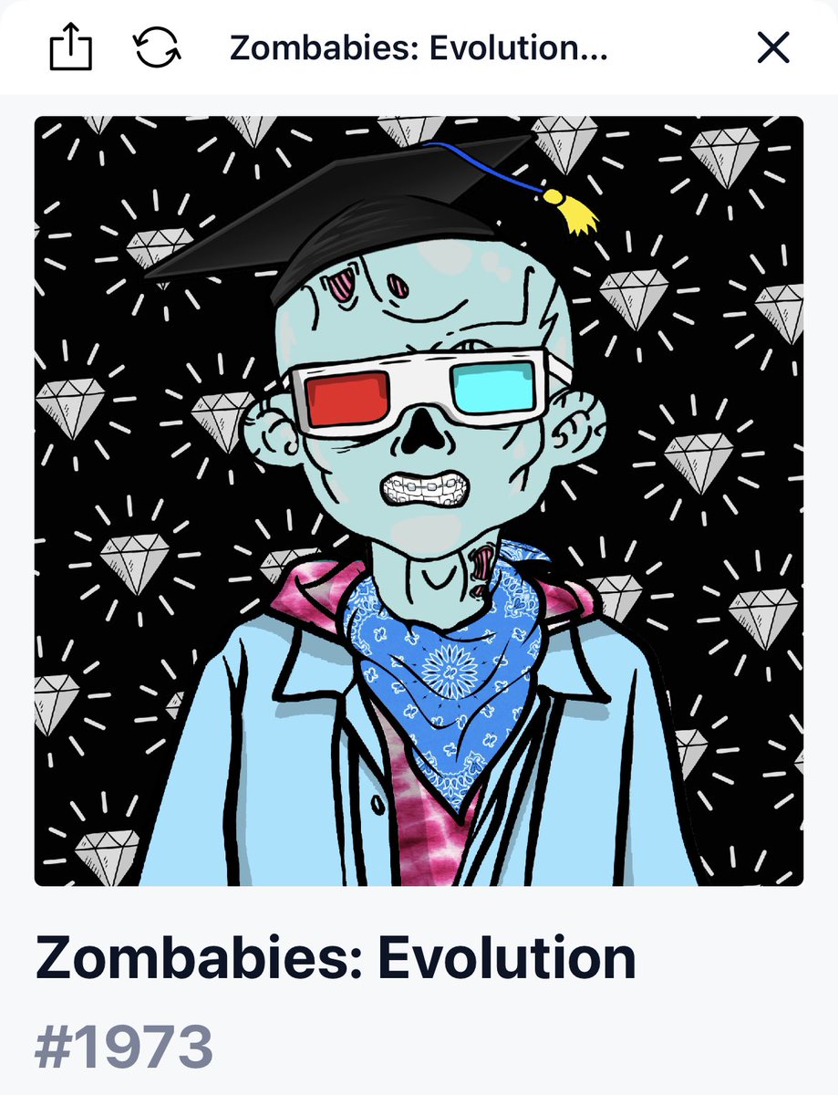 P30WLO's tweet photo. Well look what this wee diamond hand just minted! ๐๐๐
@ZombabiesNFT @ChrisandHoneyB
#diamondNft #DiamondHands #zombabies #DiamondClub https://t.co/kfh9YKaUGm