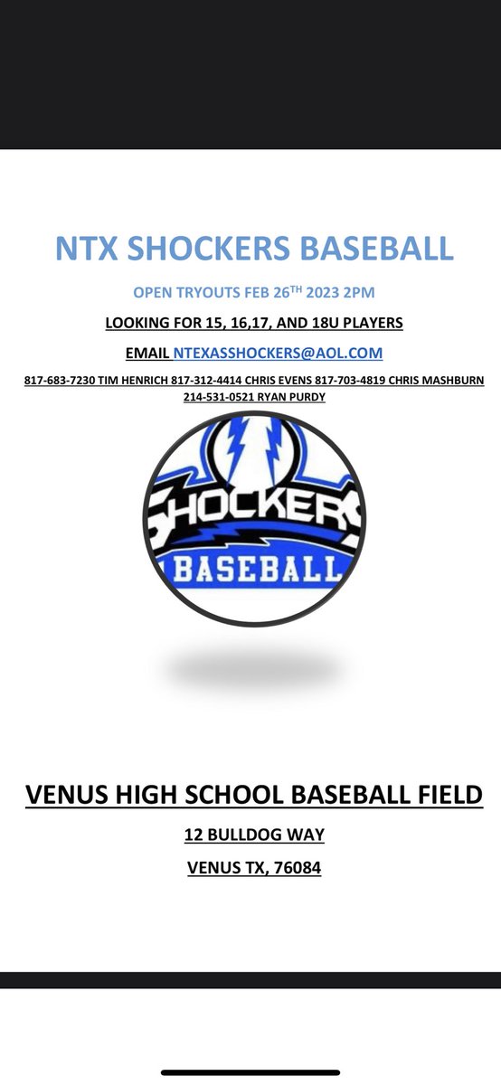 NTX SHOCKERS BASEBAL tweet media