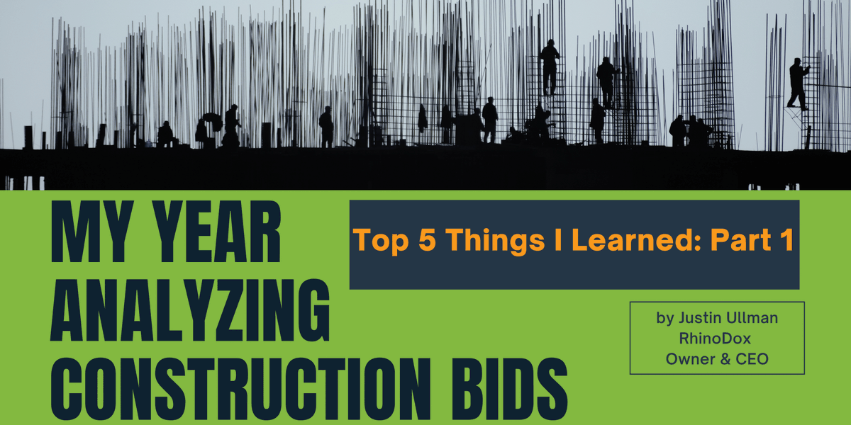 RhinoDox's tweet photo. RhinoDox CEO, Justin Ullman, spent 12 months deeply embedded with clients analyzing their bidding process and how bids are structured. His learnings is covered below in Part 1 and highlights the importance of Bid History and why Followup matters.
https://t.co/B2ye7wykh7 https://t.co/0IojRKXV3d