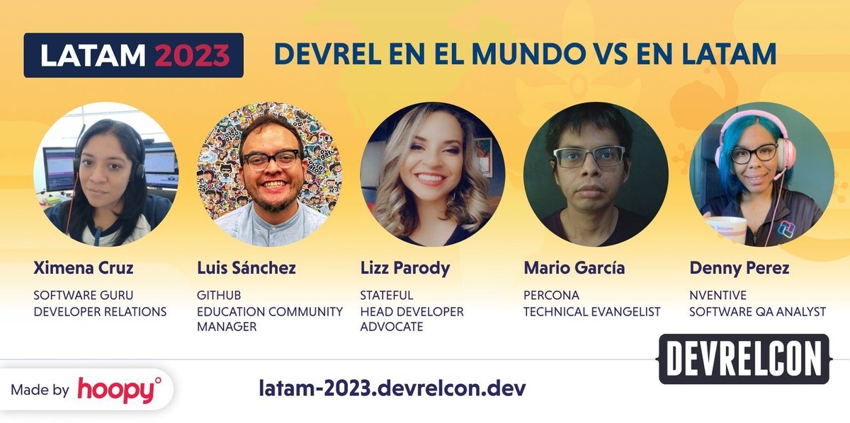 Nos vemos mañana en #DevRelConLATAM en el panel 'DevRel En El Mundo vs En LATAM' con la gran compañía de @lasr21 @LizzParody @dennyperez18 y @mariogmd abordando diferentes perspectivas.

Registro gratis en:  latam-2023.devrelcon.dev

#DevRelCon  @devrelcon @_devrel