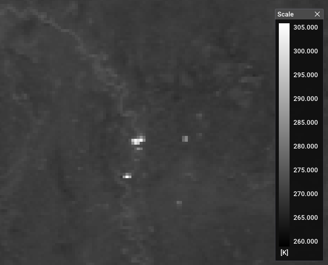 sp5ews's tweet photo. A really interesting thing visble from NOAA-18 today (data from @Crosswalkersam). The two bright areas are steelworks around Duisburg. Other industrial facilities are also possible to spot around other cities. Very surprising they are clearly visible! AVHRR ch3B brightness temp. https://t.co/1Qd9yyRpSO