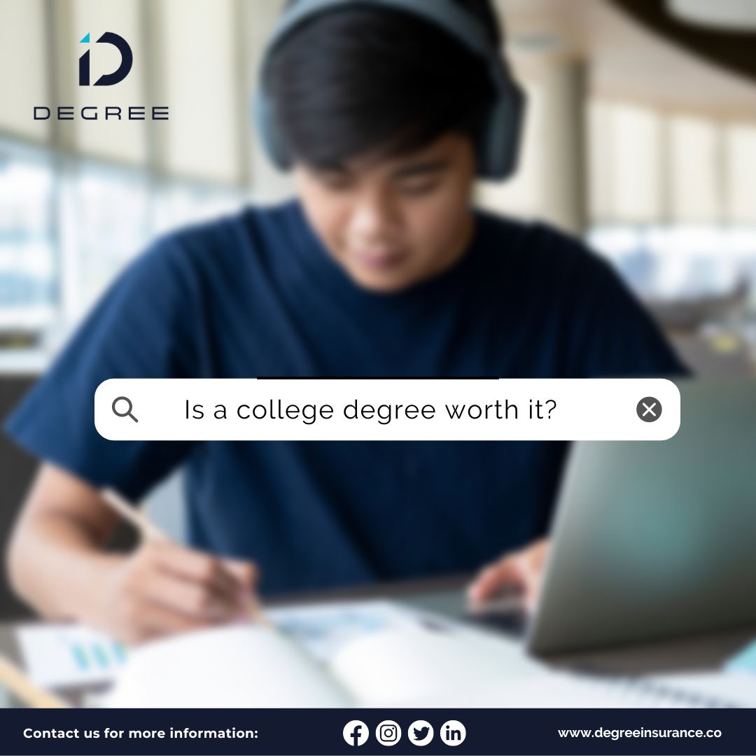 Degree Insurance is here to help YOU! With a unique 5-year earnings guarantee after graduation, Degree Insurance gives you the confidence you need to step into your future. Learn more at degreeinsurance.co! 
#degreeinsurance #guaranteemydegree #highereducation