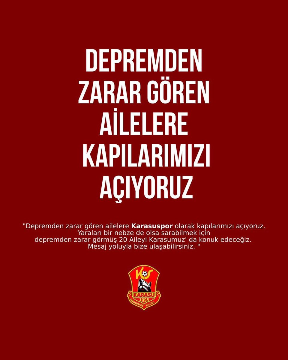 Depremden zarar gören ailelere kapılarımızı açıyoruz. Mesaj yoluyla iletişime geçebilirsiniz.
#deprem
#kuzeyinçocukları
#ahbab 
#babalatv 
#AFAD