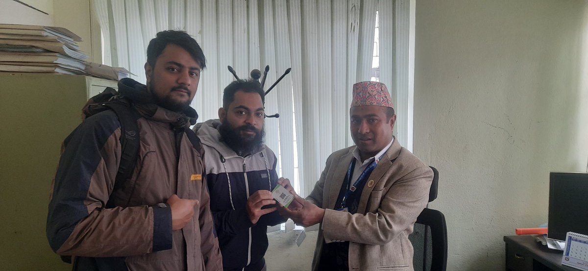 Just presented the RFID Data Card with QR Code for Climate Data to Mr. Sundar Khadka, Sr. Officer at Nepal's Alternative Energy Promotion Centre. Empowering leaders with real-time #ClimateData for a sustainable future. #AEPC #ClimateChangeAction