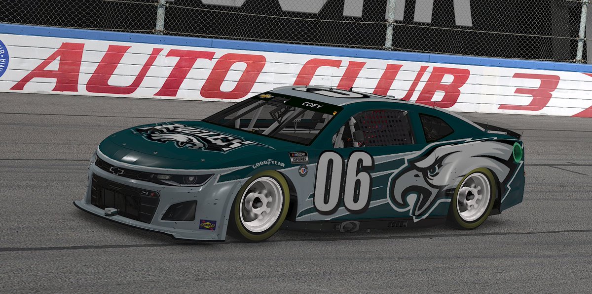 Had fun racing in the Chevy <a href="/Eagles/">Philadelphia Eagles</a> car for our home team going to the super bowl in the Extreme Forces Racing League at <a href="/AutoClubSpdwy/">.englargedtoe</a> . Race came down to a fuel mileage race and ended with a P13 finish. We did get the fastest lap though.  GO EAGLES!!!!