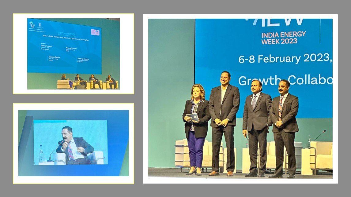 Mr Sandeep Kashyap, COO, <a href="/ACMEGroup_India/">ACME Group</a> spoke about opportunities for India to become a global hub for green hydrogen during the India Energy Week's spotlight session - #MakeInIndia: transforming India into a global manufacturing hub. #IEW2023 #EnergyTransition #NetZero