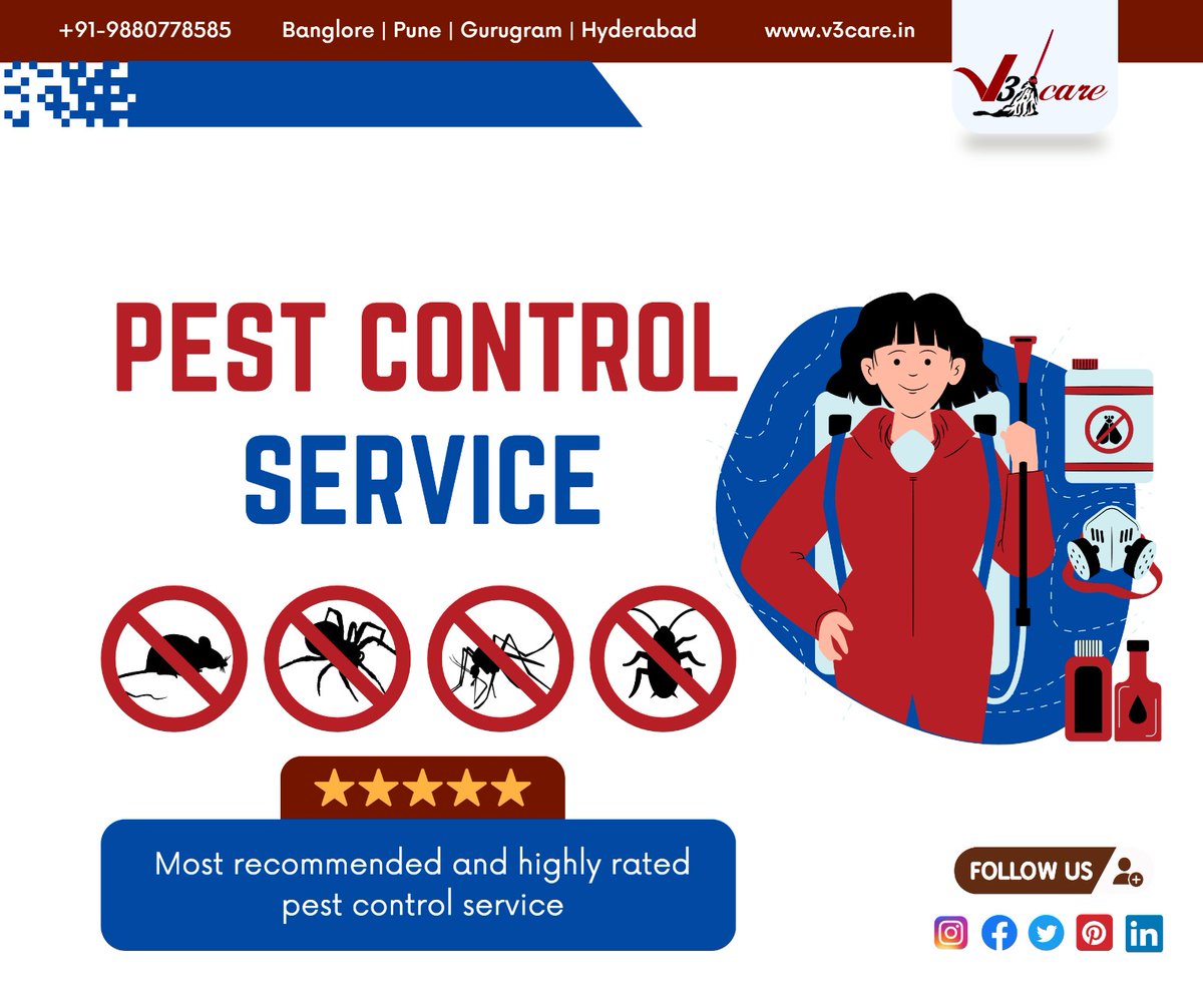 Say goodbye to pesky pests and hello to a peaceful home with our top-notch pest control services! 

#V3Care #PestControl #Exterminators #AntControl #RoachControl #SpiderControl #BedBugControl #TermiteControl #MosquitoControl #RodentControl #CarpenterAntControl #FleaControl