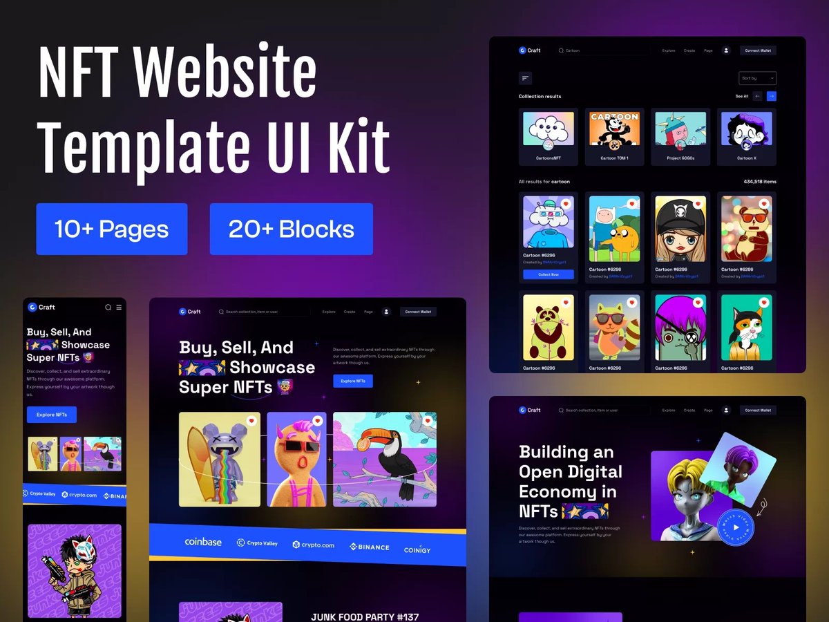 flexio_studio's tweet photo. NFT Website Template UI Kit

Download 22,000+ Design resources from https://t.co/2gGAl3Iu9c

Get 1-year subscription only for $119 | Use 10% Discount coupon: DOL10

#nft #ui #ux #uidesign #uxdesign #uikit #job #designresouces https://t.co/3QyDx1rxLS