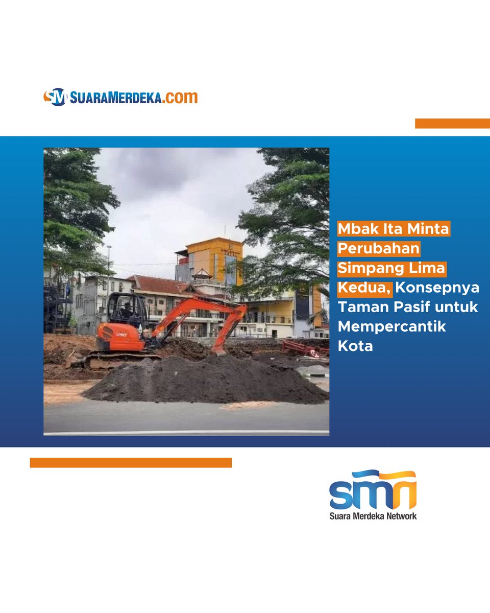 suaramerdeka's tweet photo. Mbak Ita Minta Perubahan Simpang Lima Kedua, Konsepnya Taman Pasif untuk Mempercantik Kota

https://t.co/D4zXDvKRCQ

#mbakita #mbakitasmg #simpanglima #kotasemarang #tamanpasif #tamankota #tamansingosari #pemerintahkotasemarang #walikotasemarang https://t.co/Op4r4W5B97