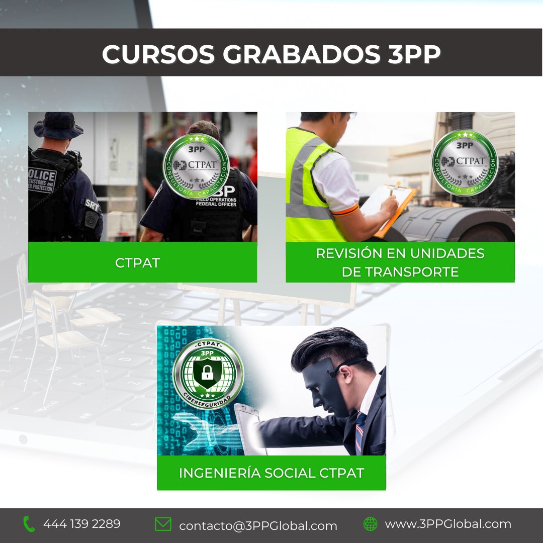 3ppScp's tweet photo. 🧑🏻💻 Nuestro cliente #CorporativoUltra dedicados a la #Seguridad en constante capacitación.
➡️https://t.co/8lhPzjBGgd
➡️https://t.co/3jTlQZZHgN
#3PP #CursoCTPAT #Curso17Puntos #CTPAT #OEA #Capacitación #CadenaDeSuministros #Logistica #Ciberseguridad #IngenieríaSocial https://t.co/9csLjEVjCV